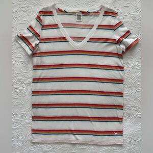 PINK Victoria's Secret Striped Short Sleeve Tee